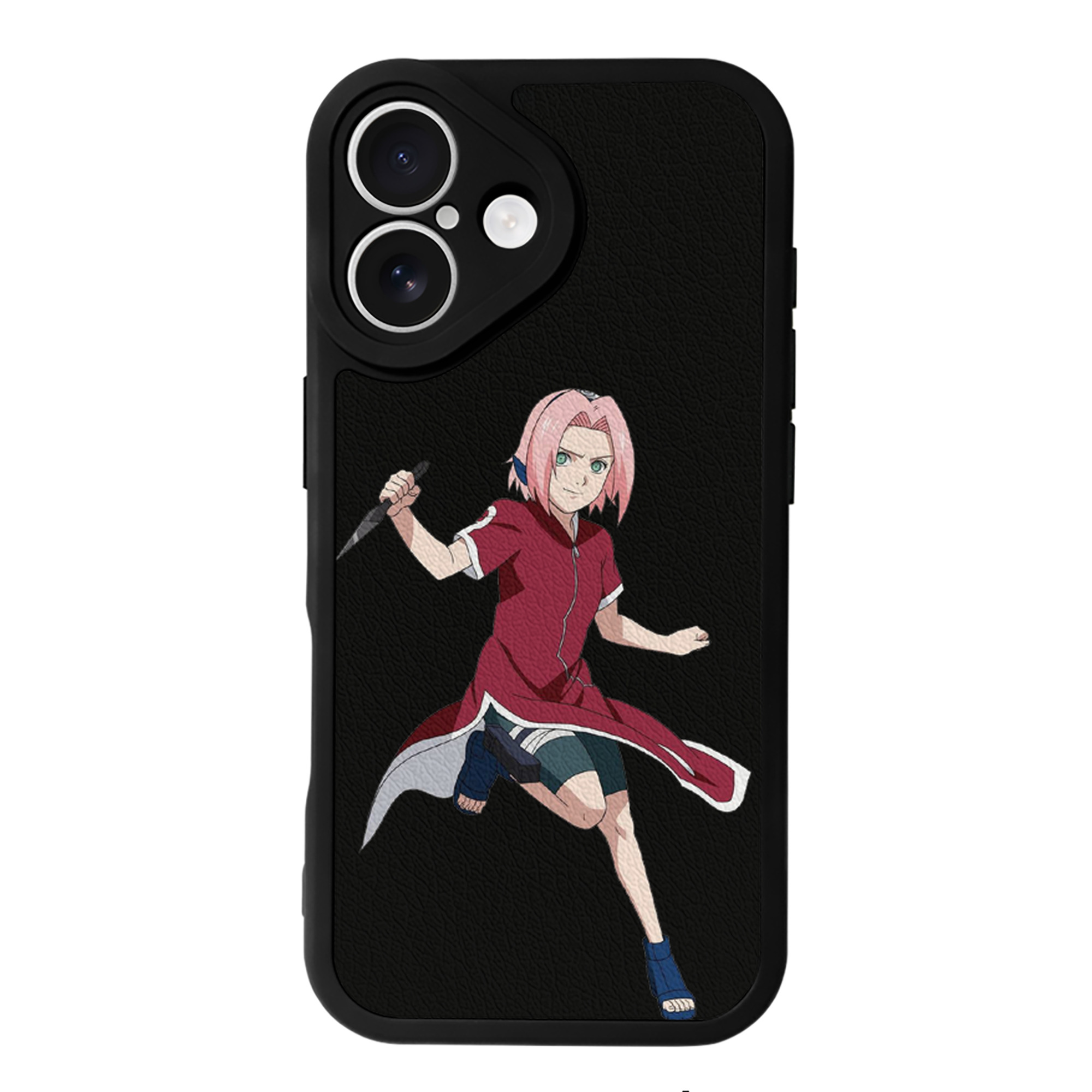 （画像用） NARUTO -ナルト- 春野サクラ Haruno Sakura 【iPhone 16シリーズ対応】シリコンスマホケース（レザー調） 材質：シリコン